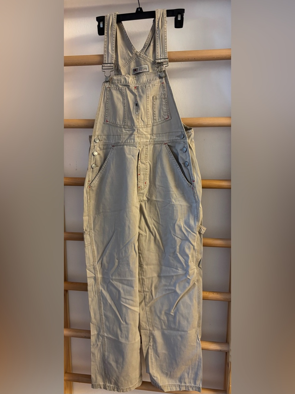 Classic Women's Beige Denim Overalls